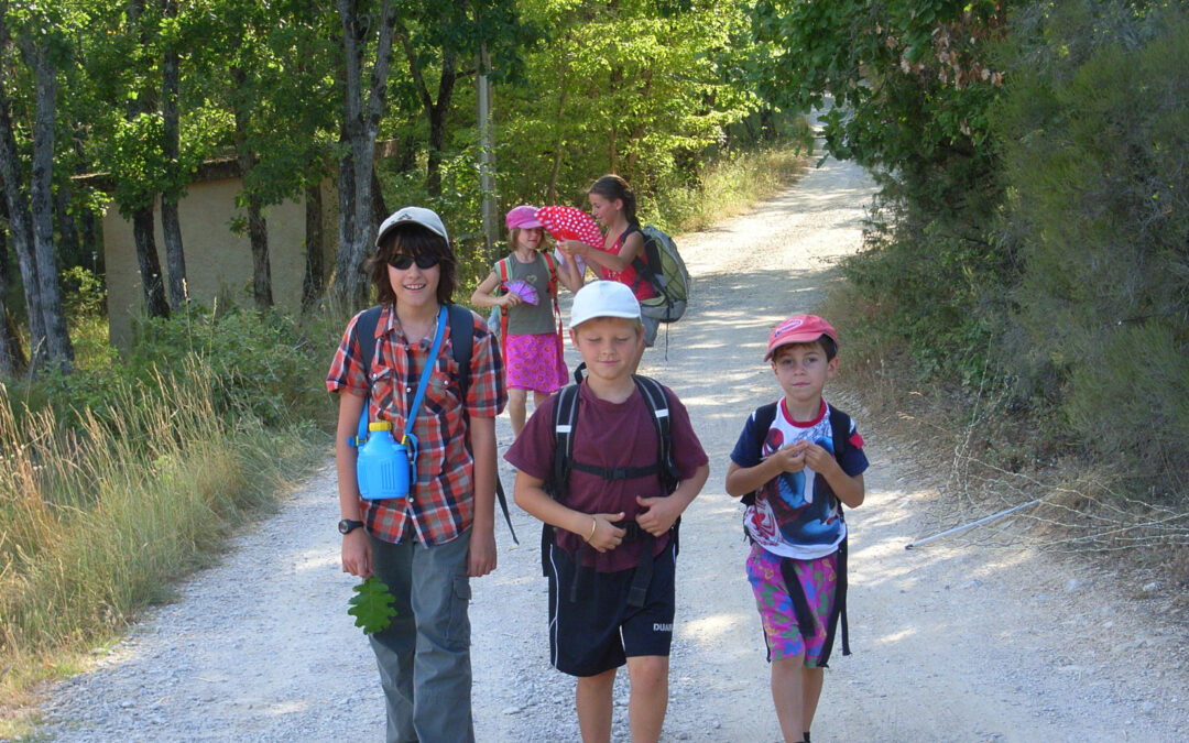 School trip land art and music
